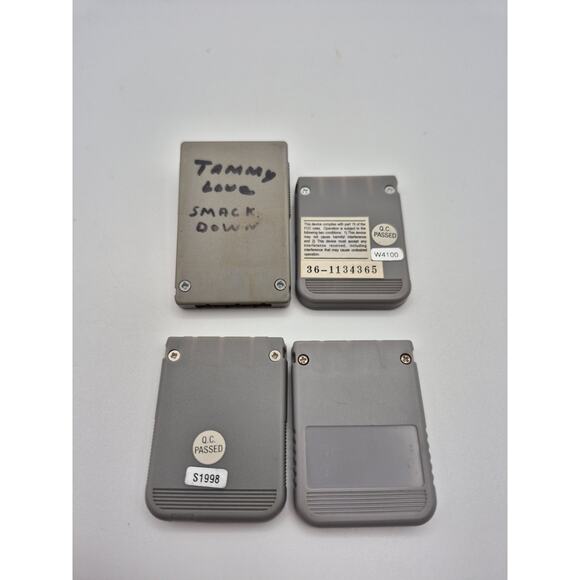 Lot of 4 PlayStation 1 PS1 Memory Cards Mega Memory Card and 3 Memory Cards - Picture 2 of 2